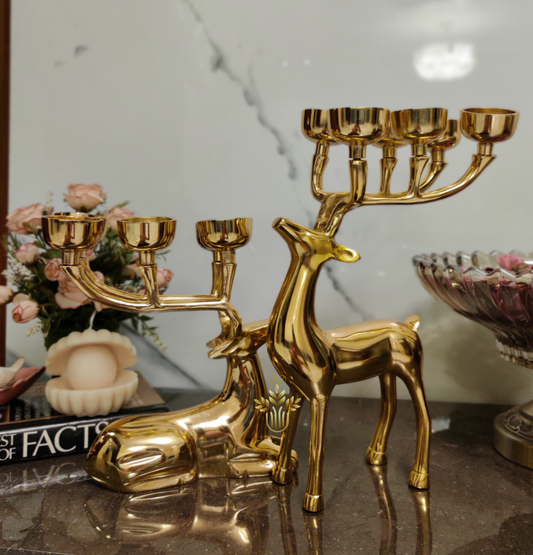Mesmerizing Reindeer Candle Holders - Set of 2 | Dazzle Your Decor